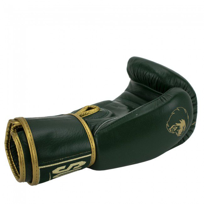 Super Pro Combat Gear Warrior SE Lederen (kick)bokshandschoenen Groen/Goud 10 Oz. Super Pro Combat Gear Warrior SE Lederen (kick)bokshandschoenen Groen/Goud 10 Oz.