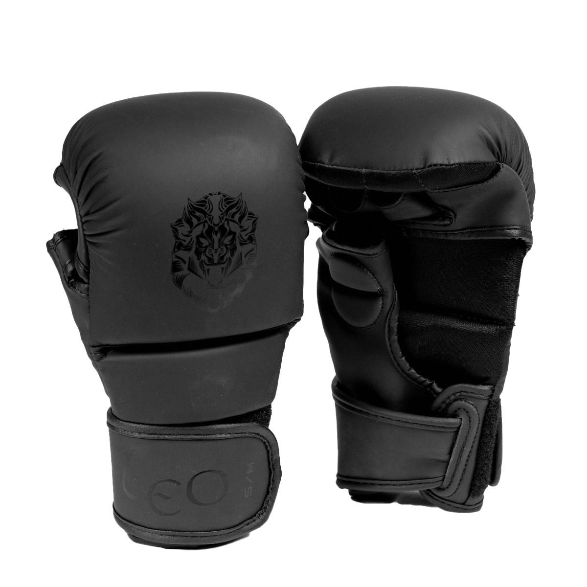 Leo MMA Sparring handschoenen leder (mat zwart) Leo MMA Sparring handschoenen leder (mat zwart)