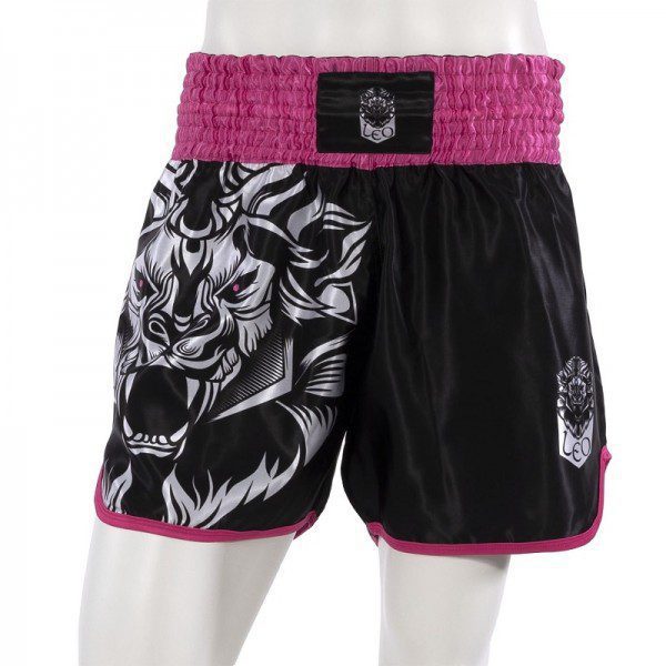 Leo INSTINCT Kickboxing Short - Black/Pink - Afbeelding 2