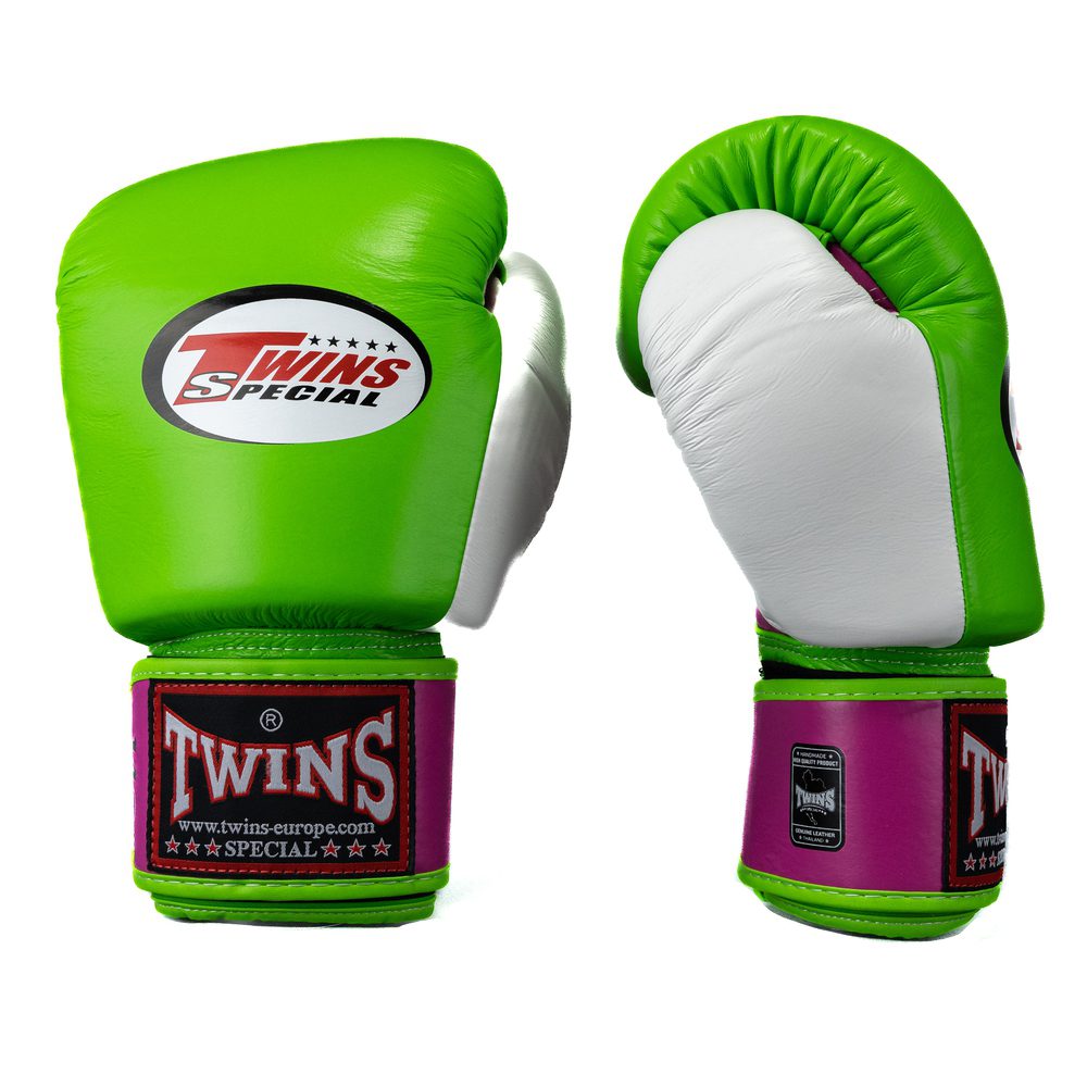 Twins Velcro Bokshandschoenen Voor Training (BGVL 4 GR PK WH) Twins Velcro Bokshandschoenen Voor Training (BGVL 4 GR PK WH)