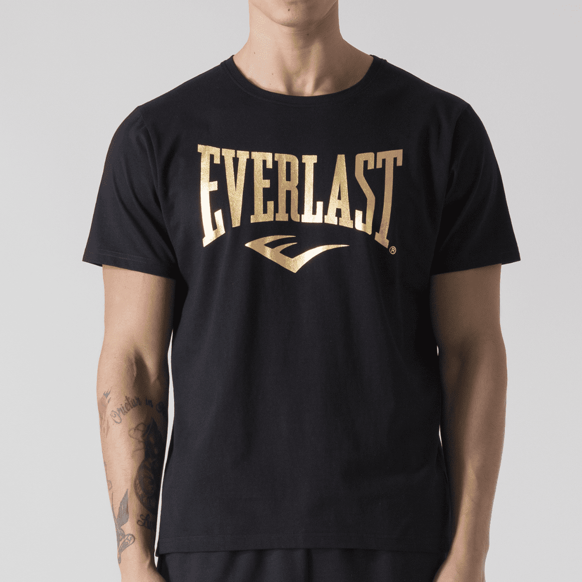 Everlast Fitted Logo T-shirt Metallic Goud XL (Goud) Everlast Fitted Logo T-shirt Metallic Goud XL (Goud)