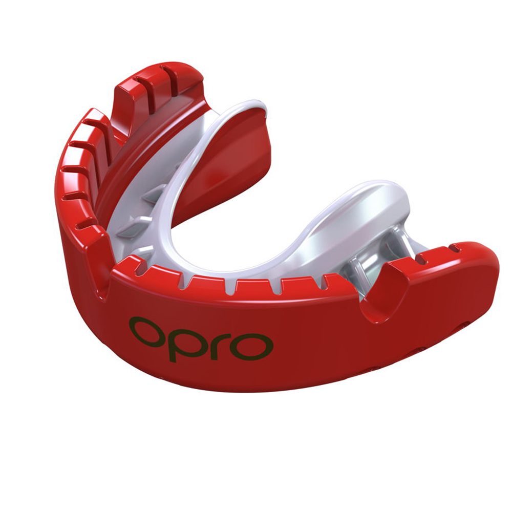 Opro Gebitsbeschermer Voor Beugel Self-Fit Gold Rood/Wit Senior