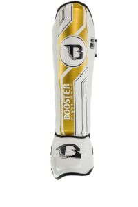 Booster V9 Scheenbeschermers Kickboksen Wit-Goud (BSG V9 WHITE GOLD)