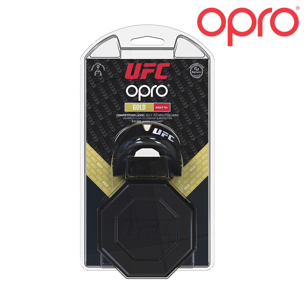 UFC OPRO Gold Gebitsbescherming Junior Zwart (OPRO GOLD JR BLACK METAL GOLD) UFC OPRO Gold Gebitsbescherming Junior Zwart (OPRO GOLD JR BLACK METAL GOLD)