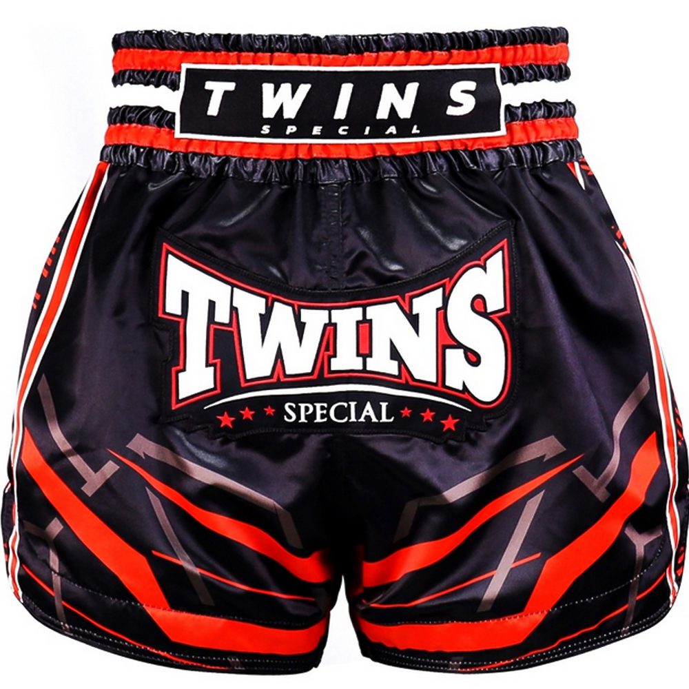Twins Special Muay Thai Kickboksbroekje Zwart Rood (TTBL RACING BLACK RED)