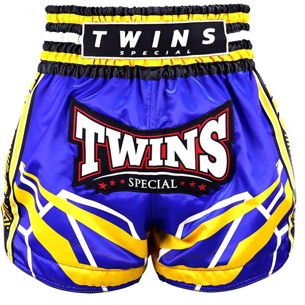 Twins Special Kickboksbroekje Racing Blue Yellow (TTBL RACING BLUE YELLOW)