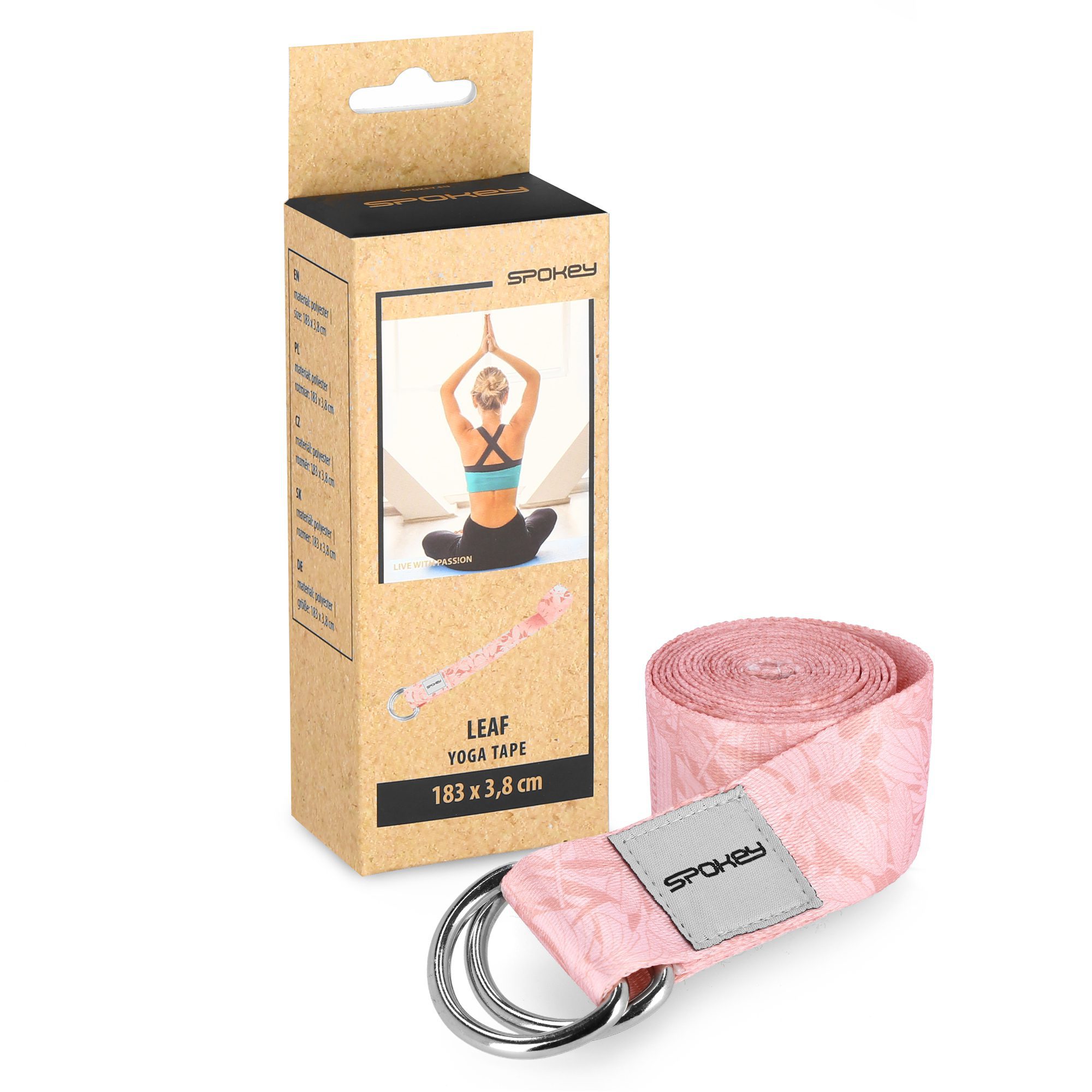 Spokey Leaf Yoga en Oefengordel Roze 183 cm Spokey Leaf Yoga en Oefengordel Roze 183 cm