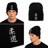Beanie judo KANJI black