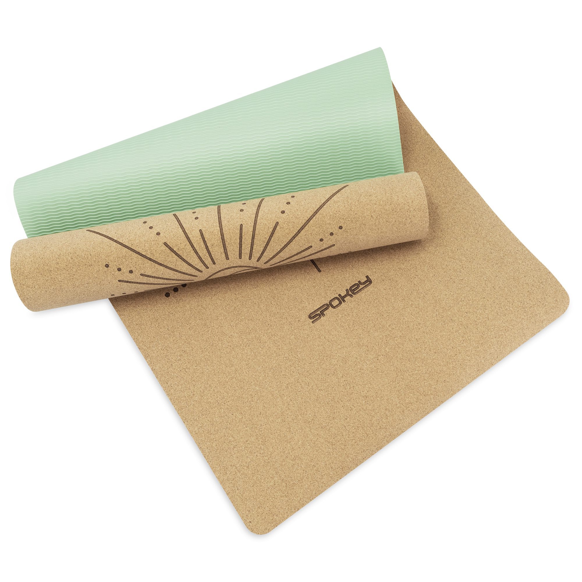 Spokey Savasana Kurken Yogamat Groen 183 x 61 cm Spokey Savasana Kurken Yogamat Groen 183 x 61 cm