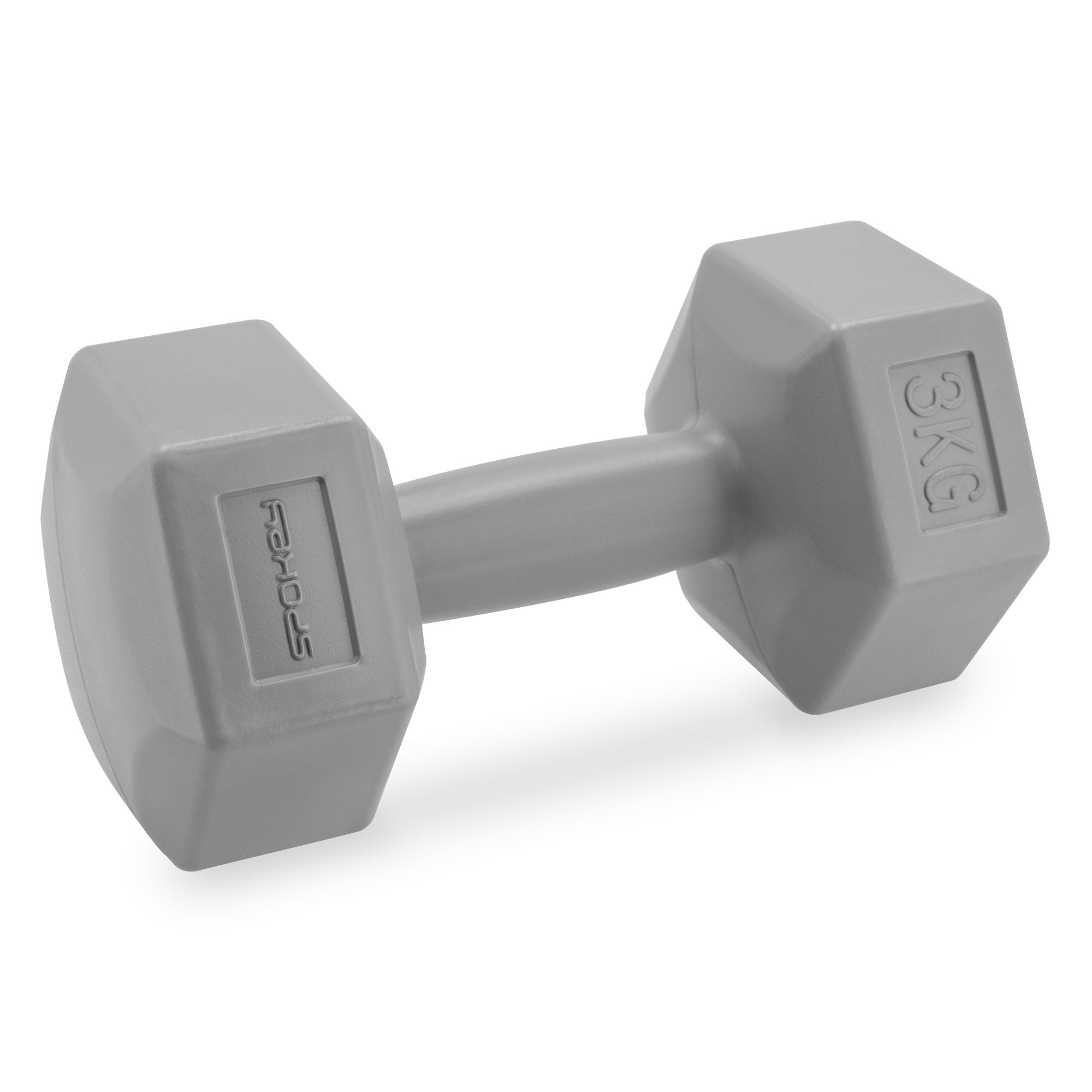 Spokey Monster hexagonale dumbbell set 2x 3 kg grijs Spokey Monster hexagonale dumbbell set 2x 3 kg grijs