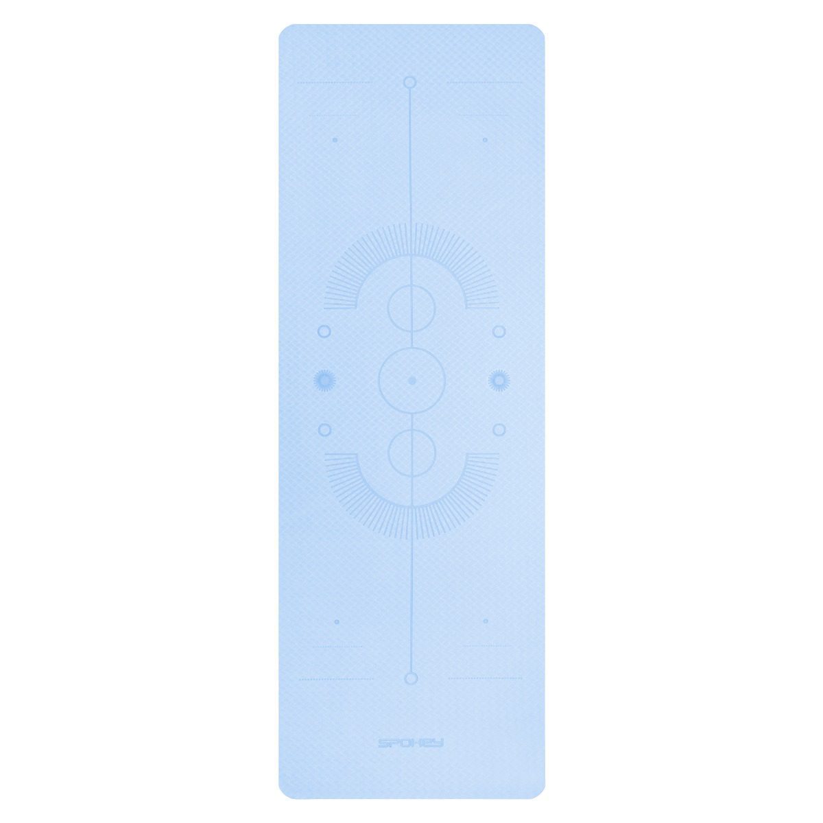 Spokey Mandala Yogamat en Fitnessmat 183 x 61 cm 4 mm Lichtblauw
