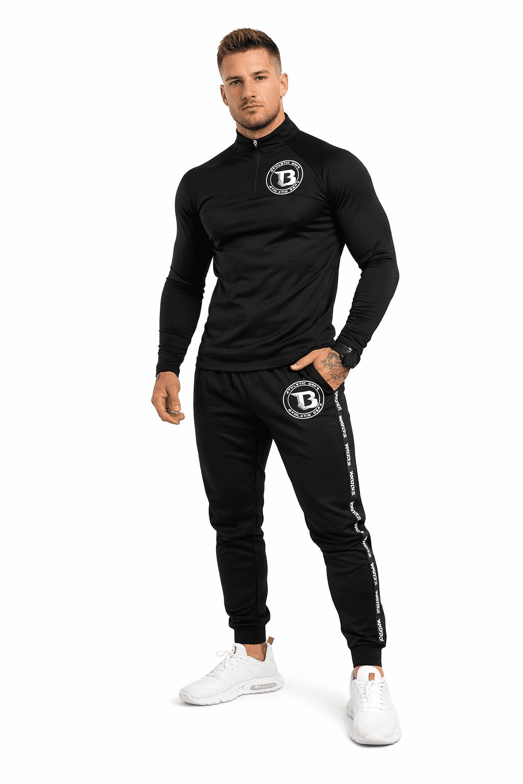 Booster Athletic Dept. Trainingspak Zwart (B FORCE TRACK 1) Booster Athletic Dept. Trainingspak Zwart (B FORCE TRACK 1)