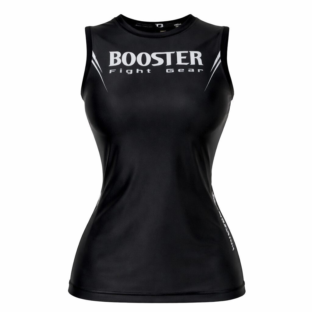 Booster Dames Rashguard Zwart Mouwloos (CHALLENGE V2 BLACK SHIRT) Booster Dames Rashguard Zwart Mouwloos (CHALLENGE V2 BLACK SHIRT)