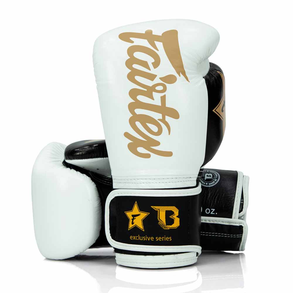 Fairtex Booster Bokshandschoenen Wit Zwart Goud (FXB BG V2 WH BK GOLD) Fairtex Booster Bokshandschoenen Wit Zwart Goud (FXB BG V2 WH BK GOLD)