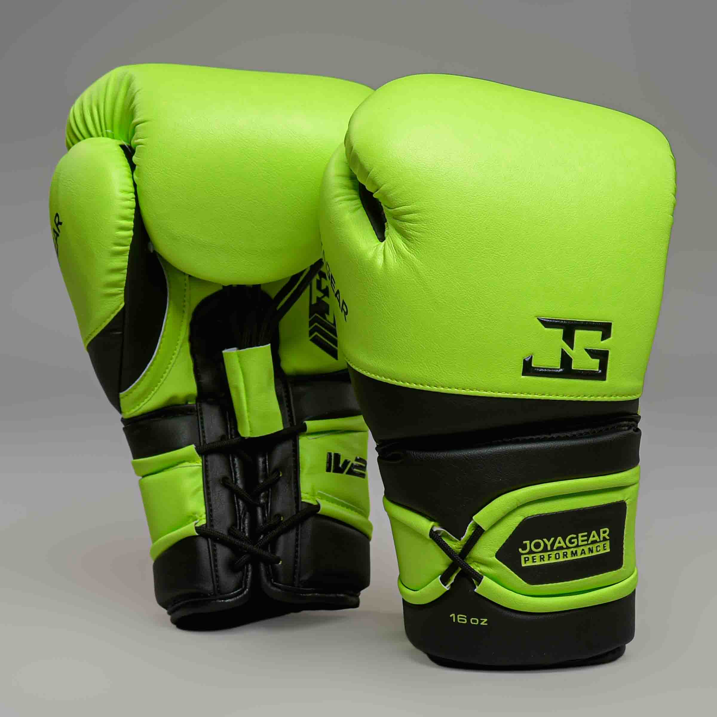 Joya Performance V2 Veters Bokshandschoenen Limoengroen Zwart Joya Performance V2 Veters Bokshandschoenen Limoengroen Zwart