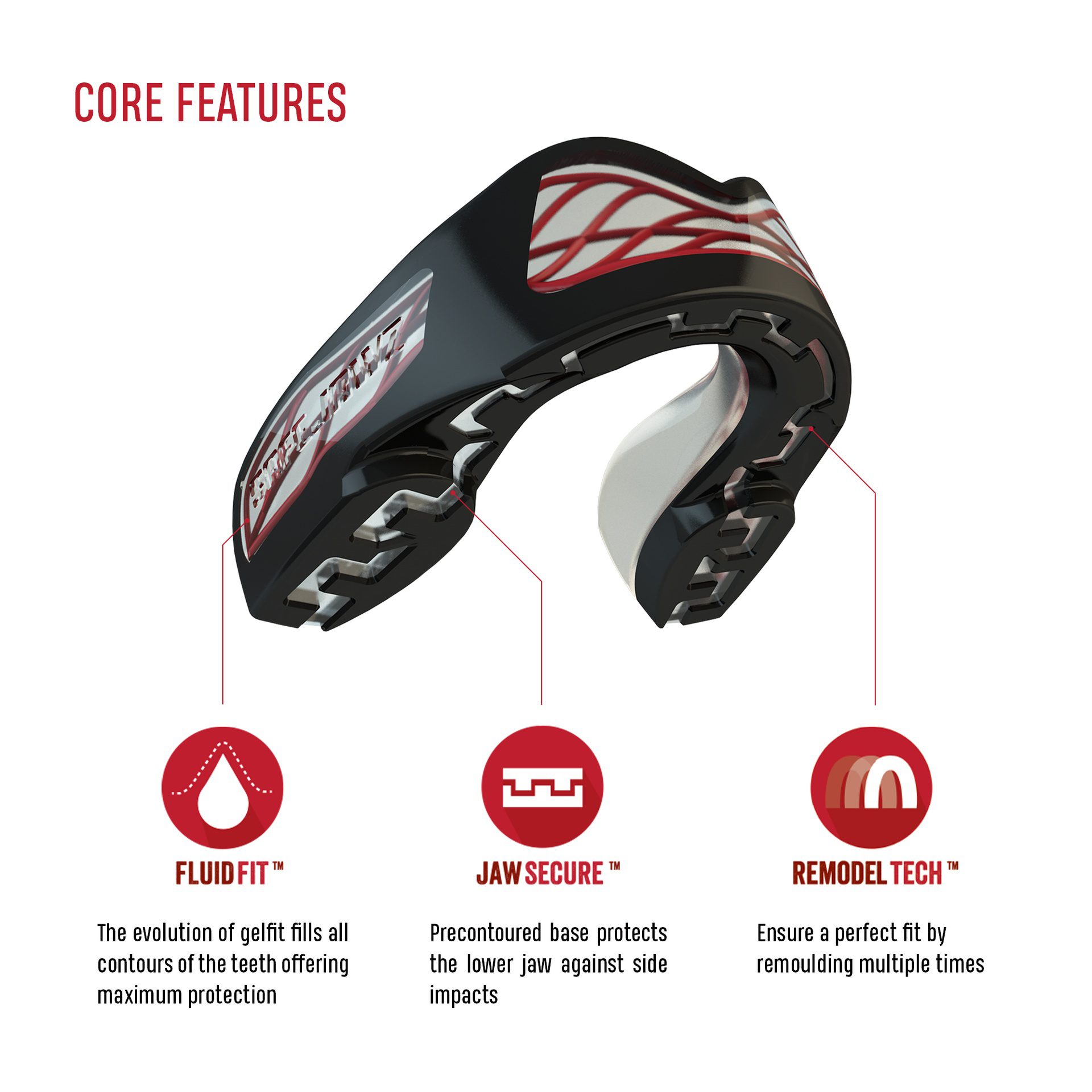 SAFEJAWZ Gebitsbeschermer Nitro Black Red (SAFEJAWZ NITRO BLACK RED) SAFEJAWZ Gebitsbeschermer Nitro Black Red (SAFEJAWZ NITRO BLACK RED)