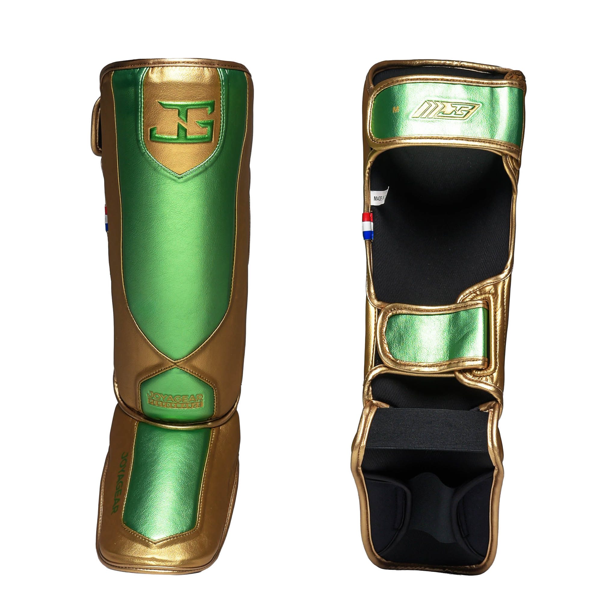 Joya Performance Scheenbeschermers Groen Goud Joya Performance Scheenbeschermers Groen Goud