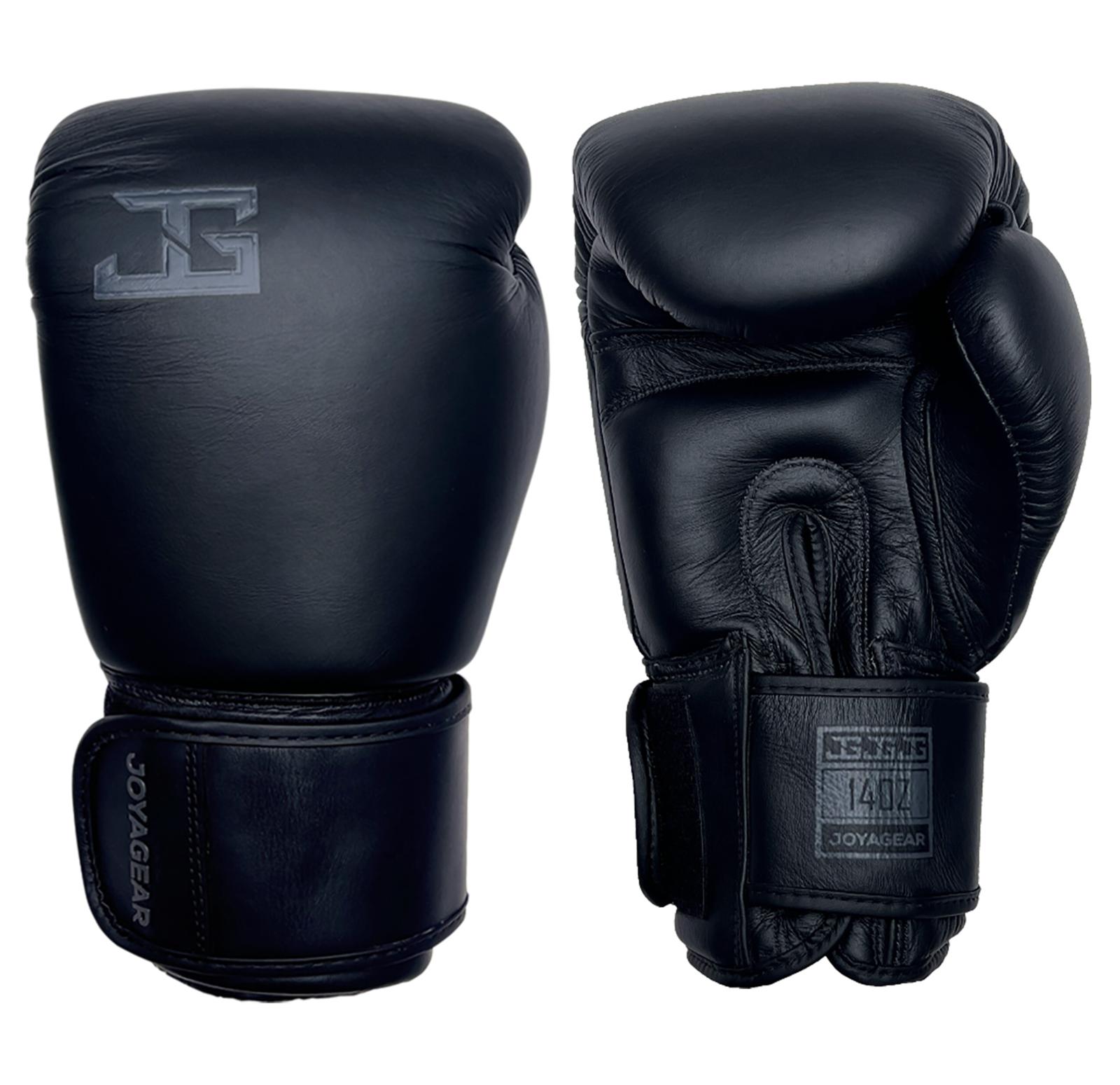Joya Thai leren bokshandschoenen zwart zwart Joya Thai leren bokshandschoenen zwart zwart