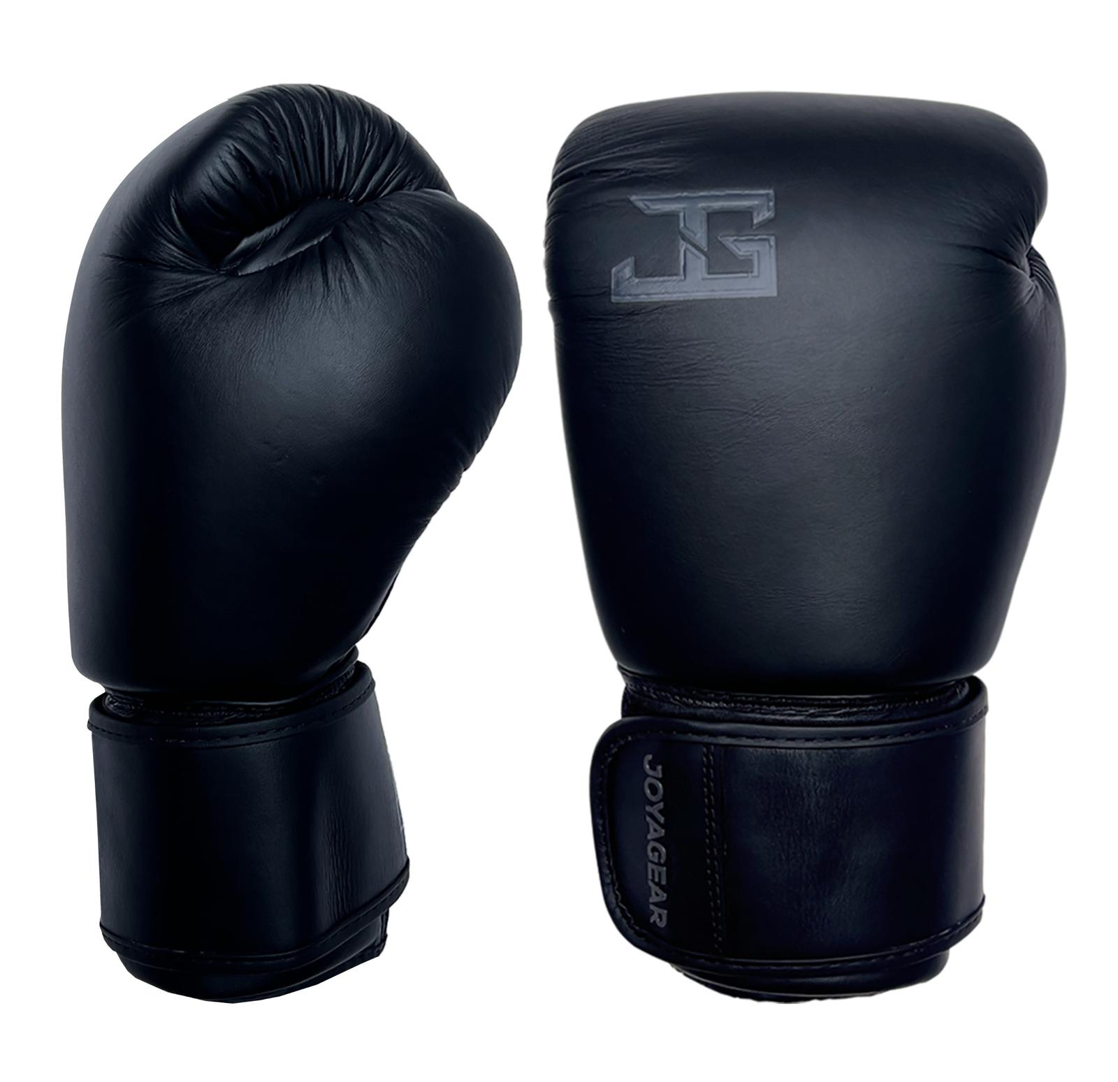 Joya Thai leren bokshandschoenen zwart zwart Joya Thai leren bokshandschoenen zwart zwart