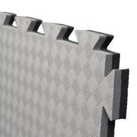 Puzzelmatten 100 x 100 x 2 cm Grijs / Zwart<!-- 88485 Essimo -->