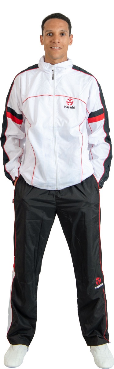 Hayashi Trainingspak met zwarte broek Wit - rood