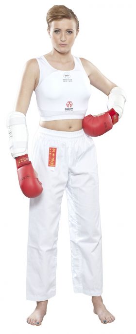 Hayashi Borstbeschermer “Maxi” voor dames (WKF Approved) Wit