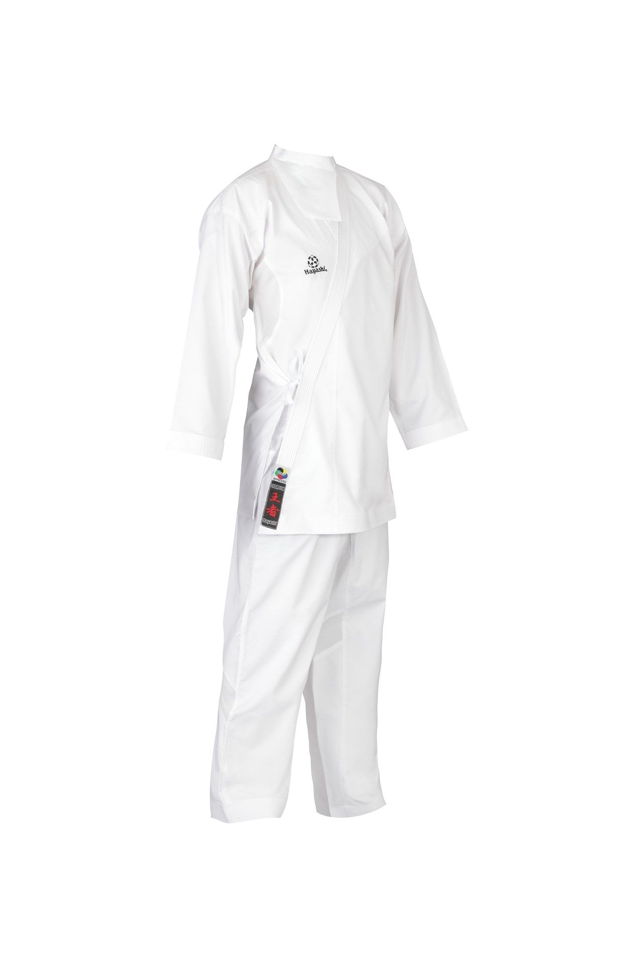 Hayashi Karatepak “Champion Flexz” (WKF approved) Wit - rood