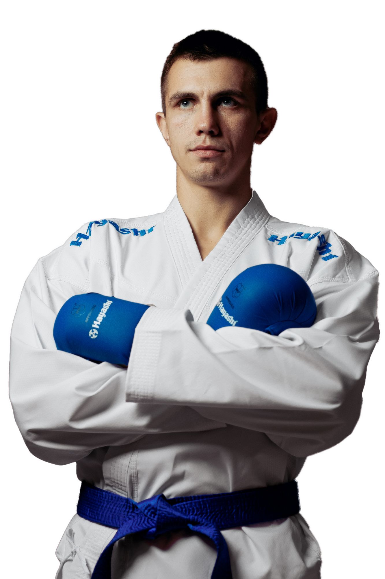 Hayashi Karatepak “Champion Flexz” (WKF approved) Wit - Blauw