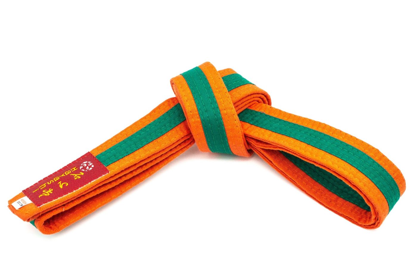 Hayashi Karateband tweekleurig Oranje - Groen