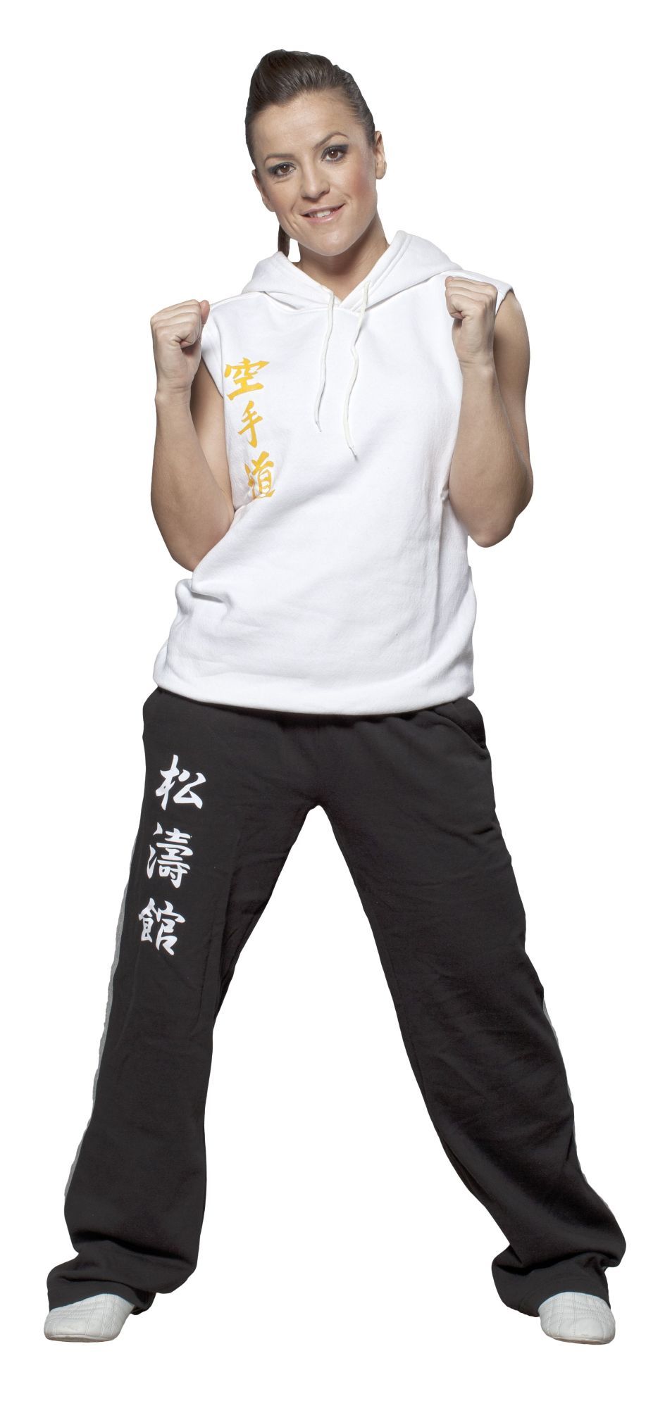 Hayashi Mouwloos hoodie “Karate-Do” Wit