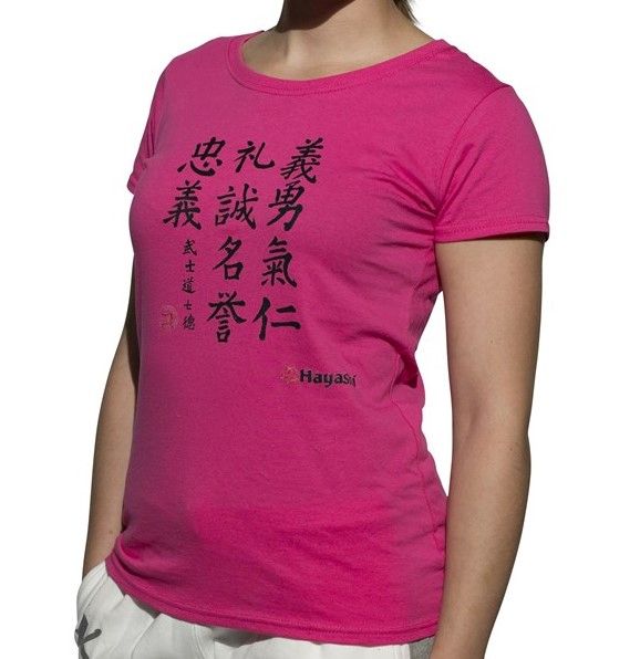 Hayashi T-shirt “Kanjin” Roze