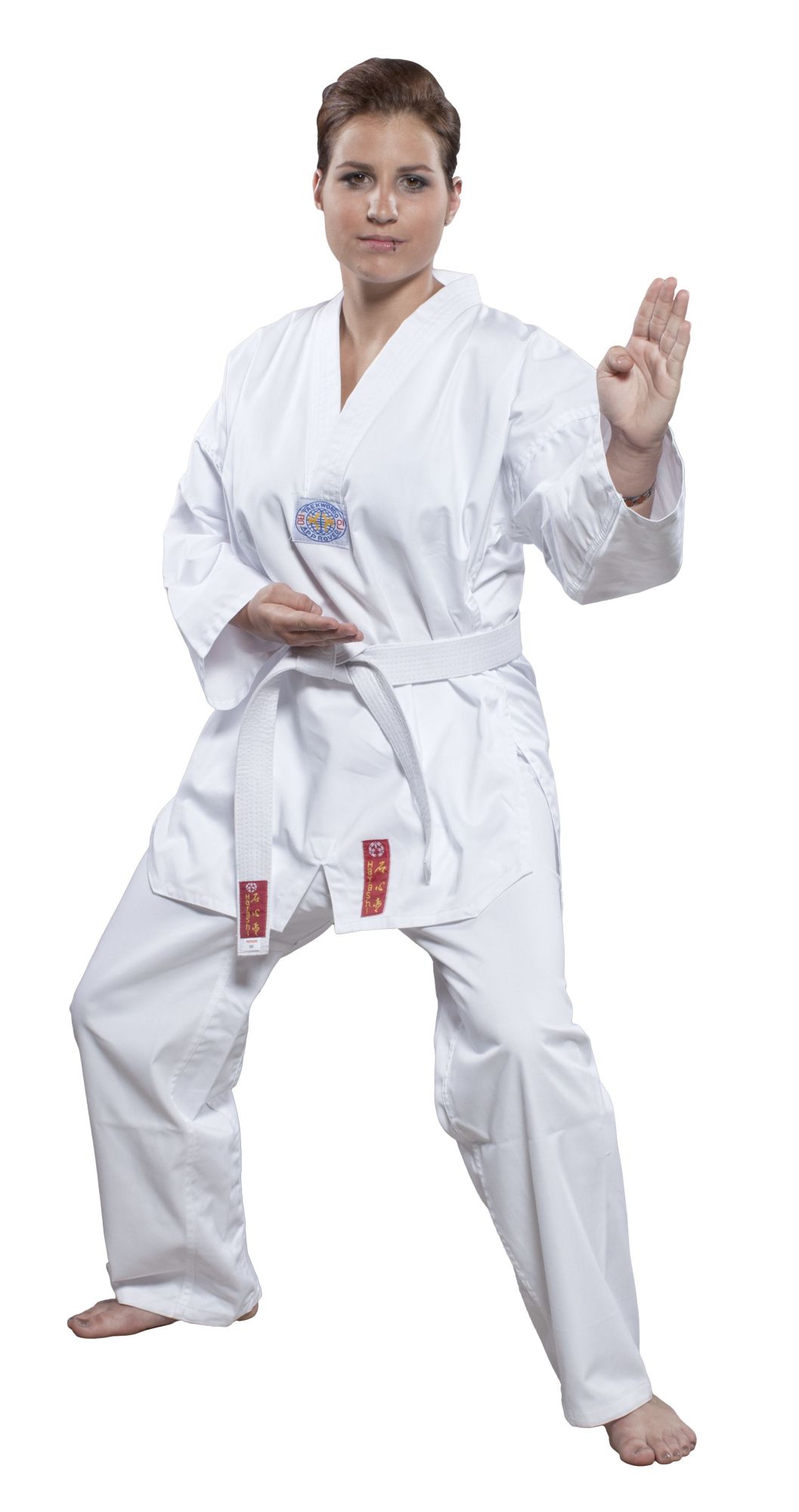 Hayashi Taekwondopak “Taeguk” zonder rugprint (wit)