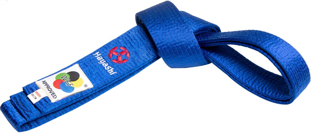 Hayashi Karateband (met WKF label) Blauw