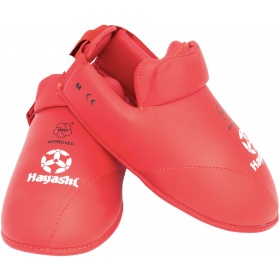 Hayashi Karate voetbeschermers (WKF approved) Rood<!-- 174585 Budoland -->
