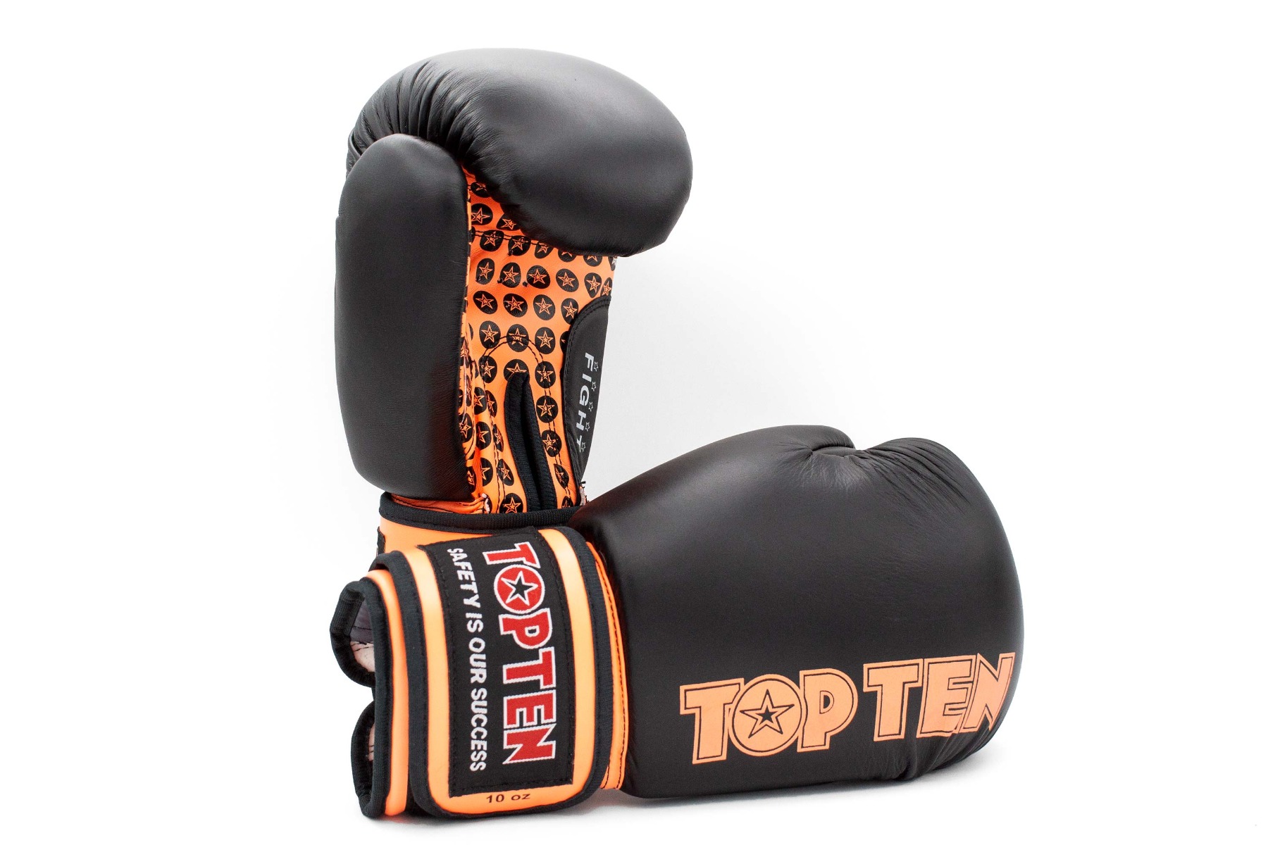 TOP TEN Bokshandschoenen “Fight” Zwart - Oranje