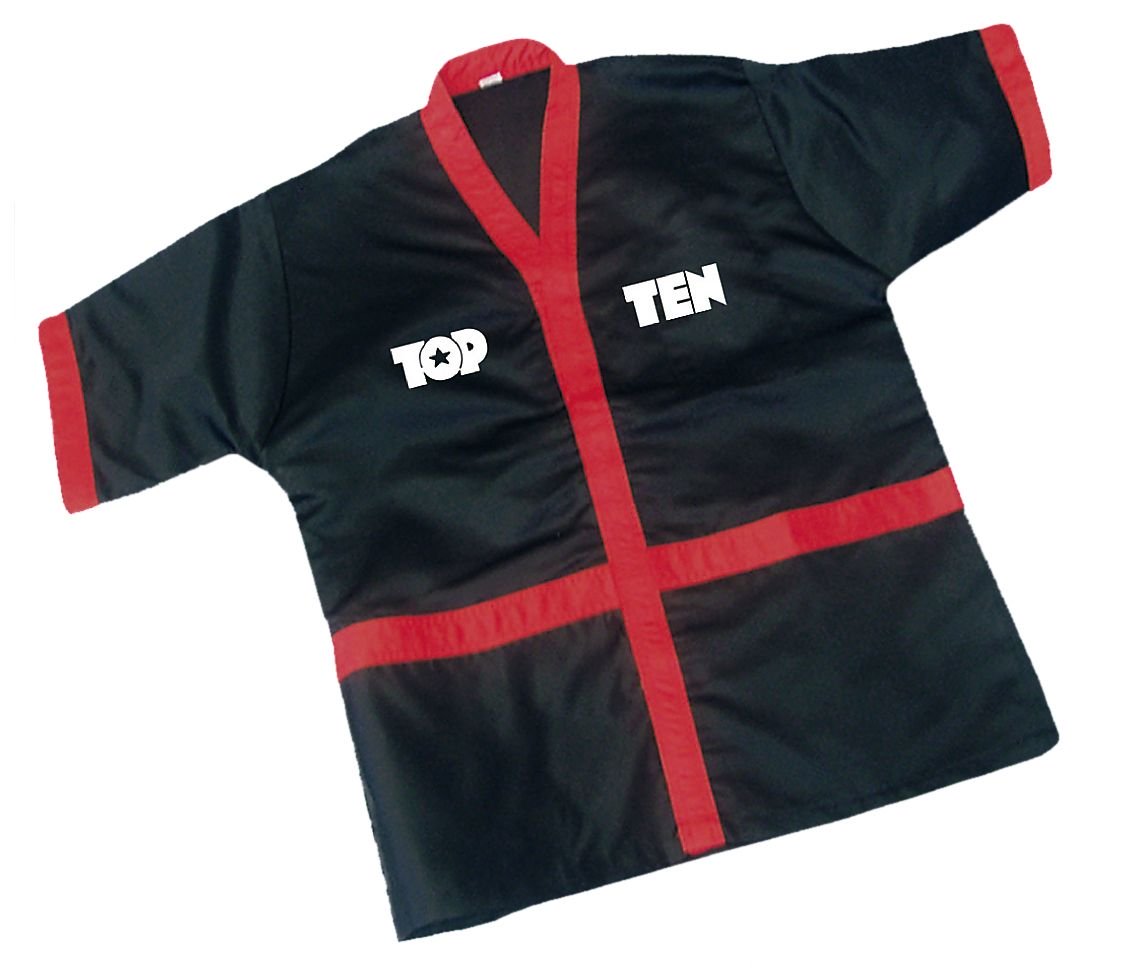 TOP TEN Corner-Jacket Zwart - rood