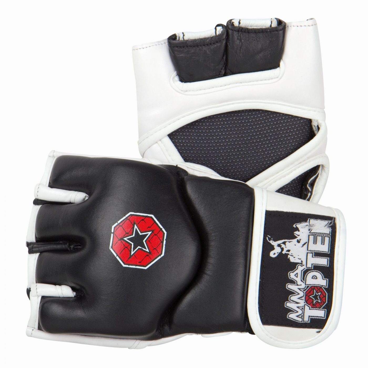 TOP TEN MMA MMA handschoenen “E-Flexx” Zwart - Wit