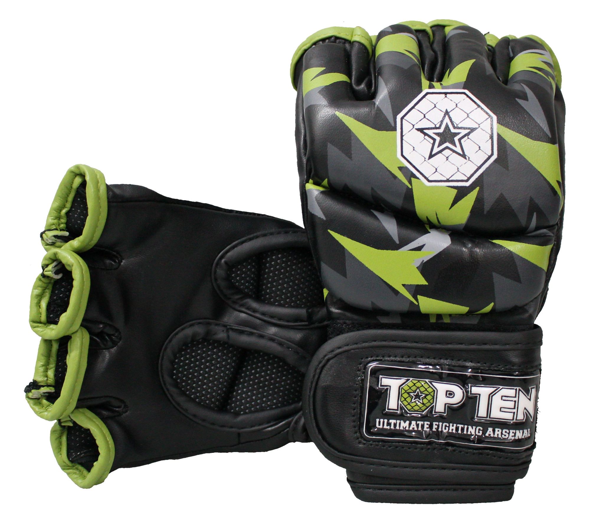 TOP TEN MMA MMA handschoenen “Jungle” Zwart - Groen