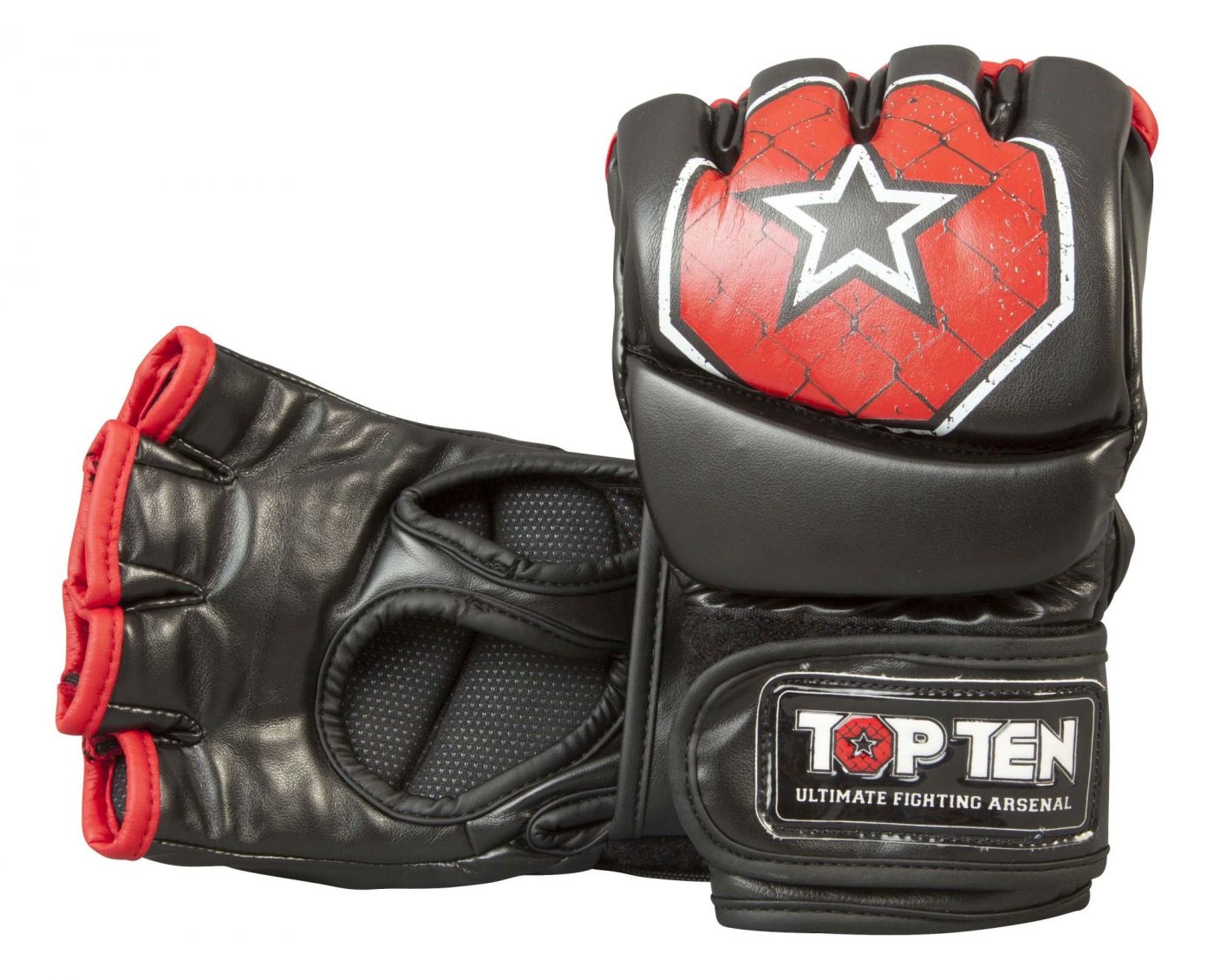 TOP TEN MMA MMA handschoenen “Octagon” Wit - rood