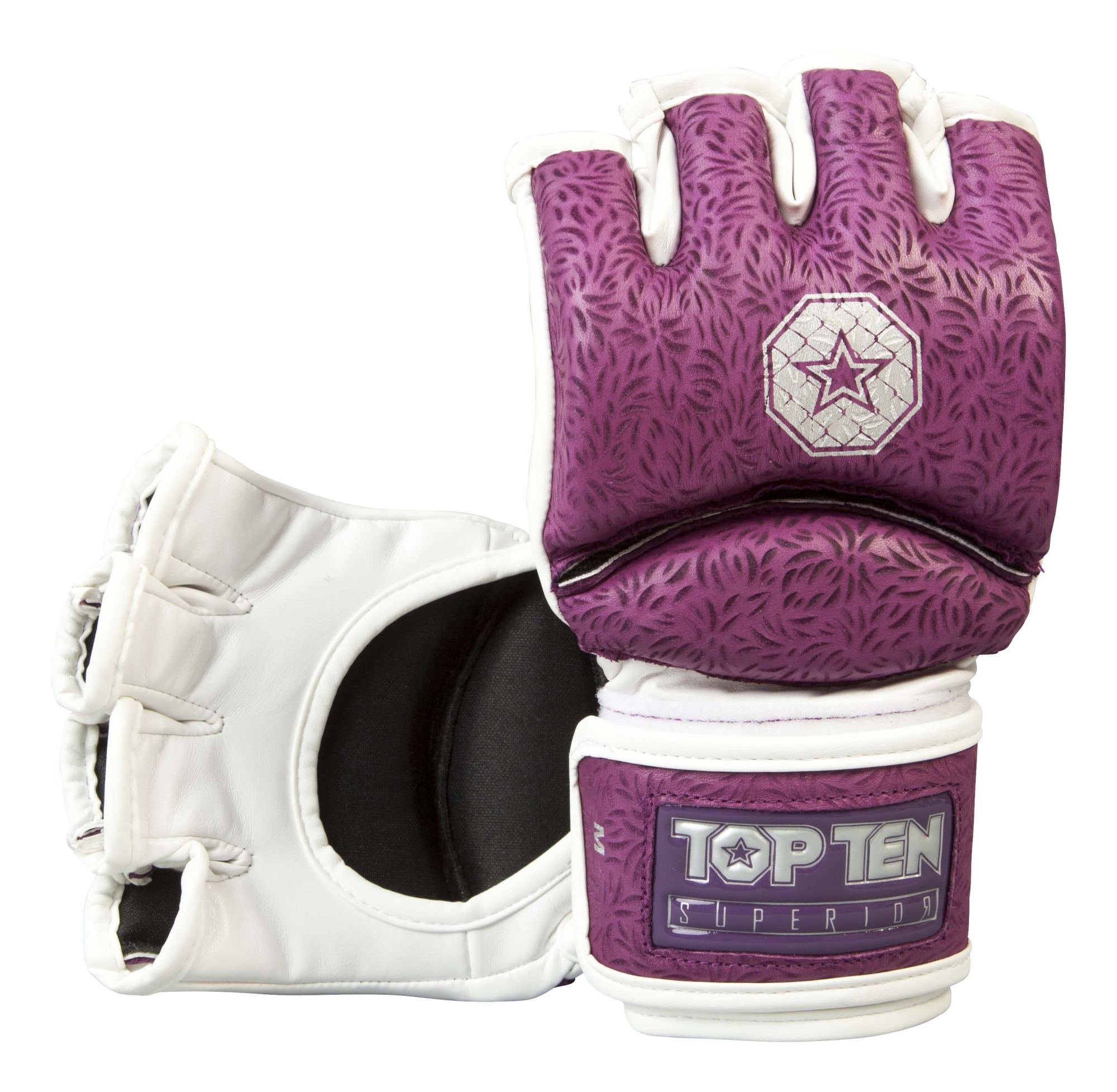 TOP TEN MMA MMA handschoenen “Superior” voor dames Paars - Wit