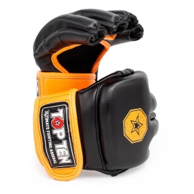 TOP TEN MMA MMA handschoenen “Striking C-Type” Zwart – Oranje<!-- 190342 Budoland -->