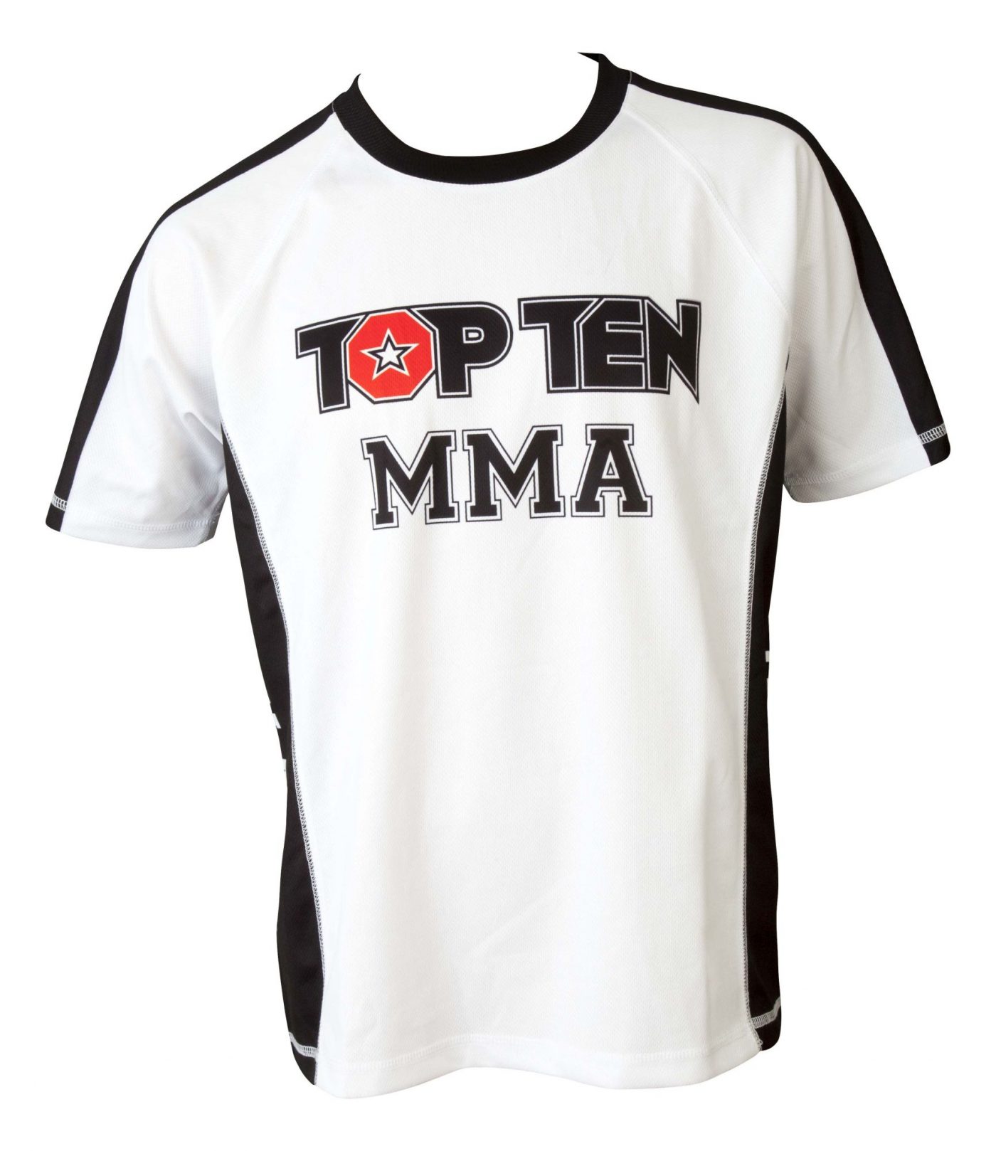 TOP TEN MMA T-Shirt “It´s in the cage” Wit - Zwart
