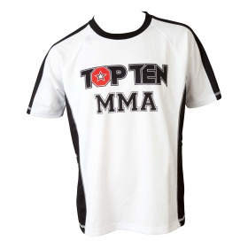 TOP TEN MMA T-Shirt “It´s in the cage” Wit – Zwart<!-- 177791 Budoland -->