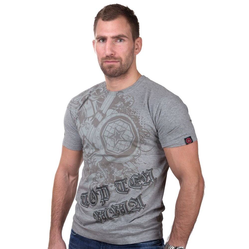 TOP TEN MMA T-Shirt “Shield” Grijs