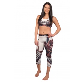 TOP TEN MMA Compressiebroek / Legging “Samurai” voor dames Wit