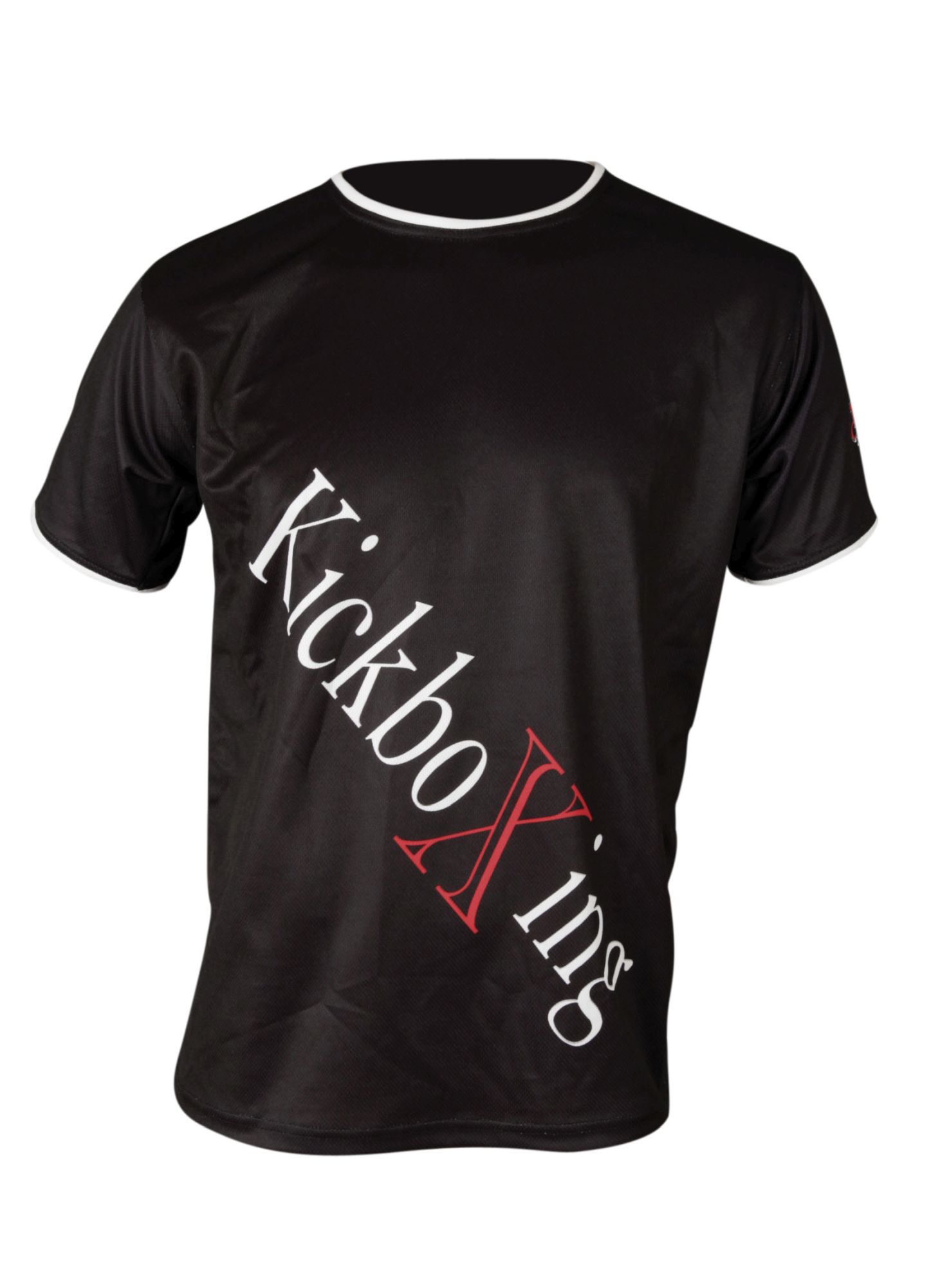 TOP TEN T-Shirt “KickboXing” met diagonale print Zwart
