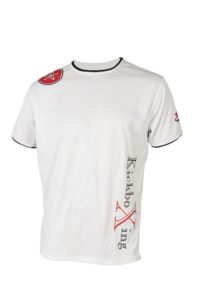 TOP TEN T-Shirt “KickboXing” met zijprint Wit<!-- 195460 Budoland -->