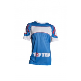 TOP TEN T-Shirt “Lycra” Blauw – Wit<!-- 179557 Budoland -->