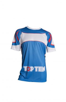 TOP TEN T-Shirt “Lycra” Blauw - Wit