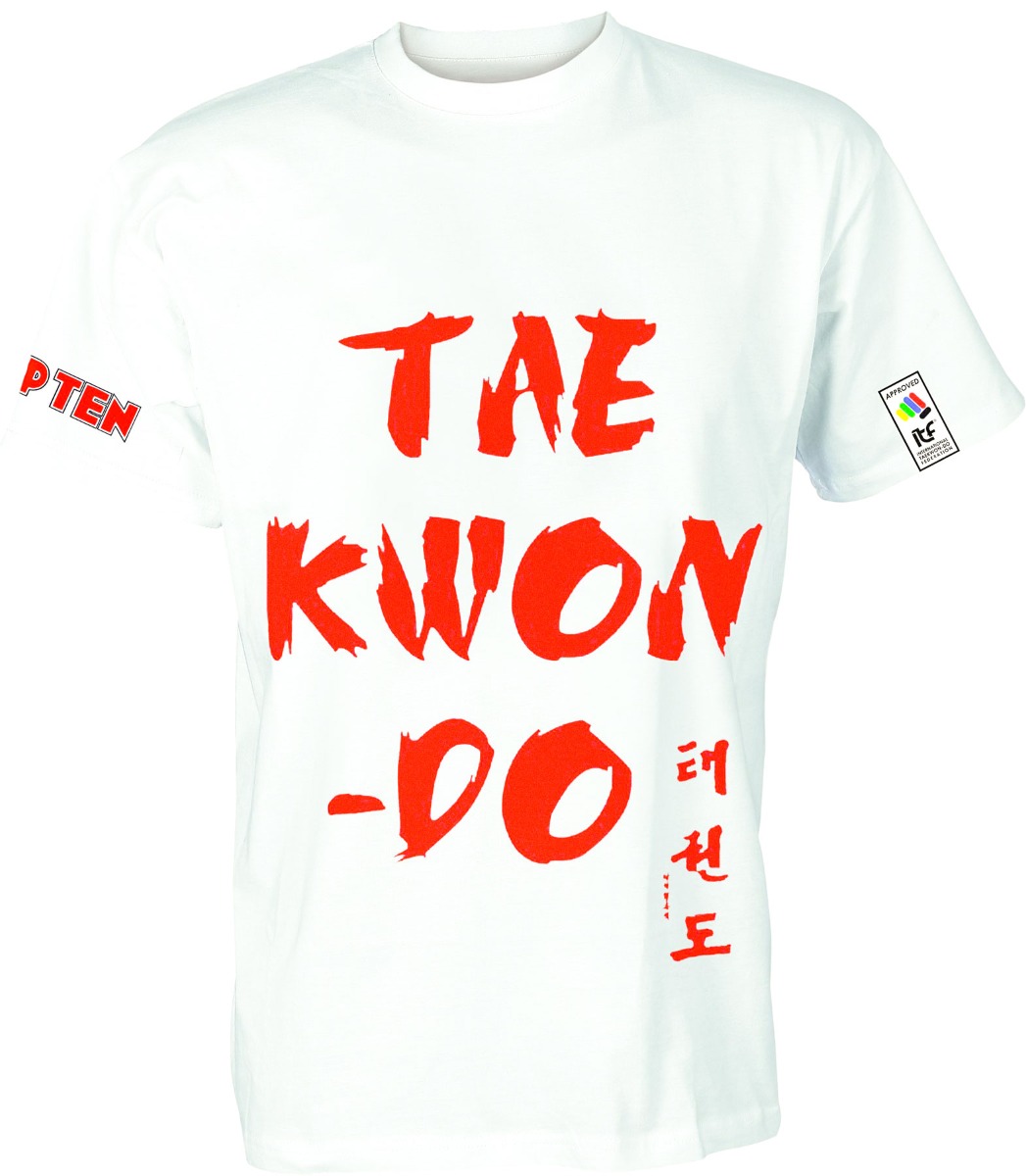 TOP TEN T-Shirt “Taekwondo” Wit - rood